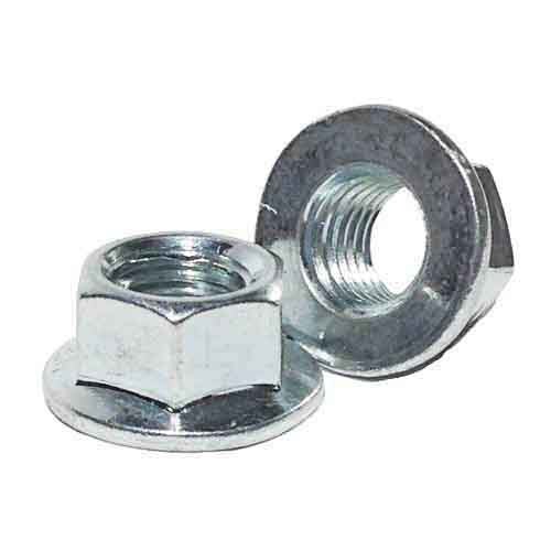 MFLN2025 M20-2.5 Hex Flange Nut, Non-Serrated, Coarse, Class 8, DIN 6923, Zinc